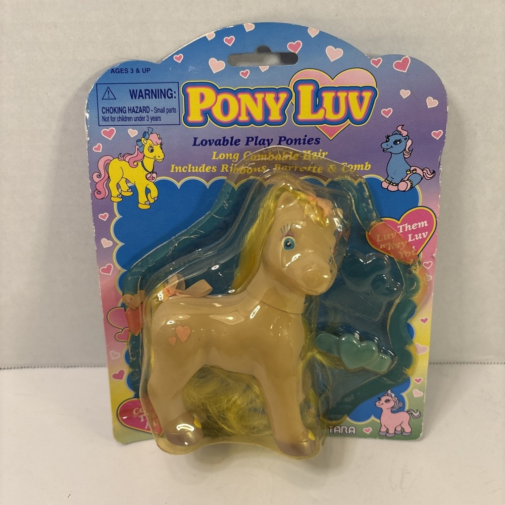 Vintage Pony Luv Tara Toy Corp Lovable Play Pony Tara Tan Yellow Hair New 30400